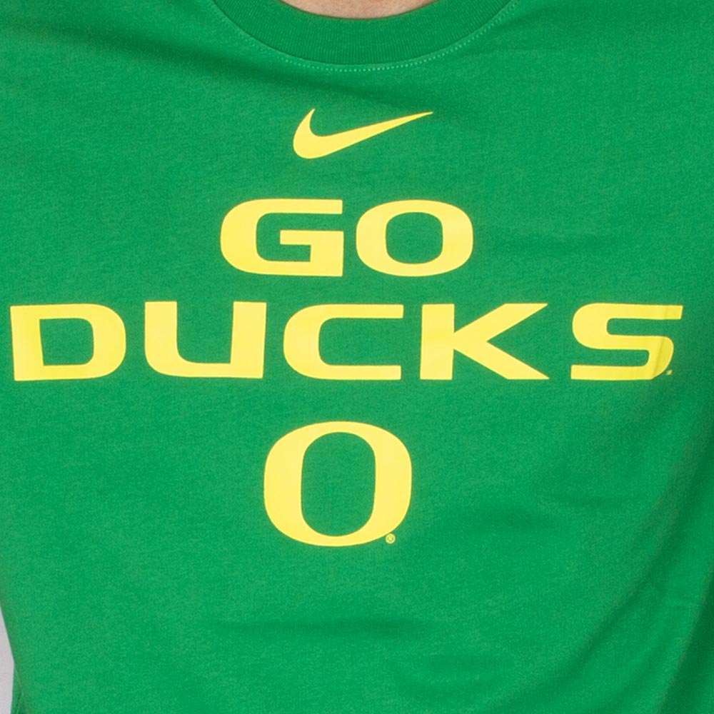 Classic Oregon O, Nike, Green, Crew Neck, Performance/Dri-FIT, Men, 160 gsm, Sideline, Unite, T-Shirt, 883763